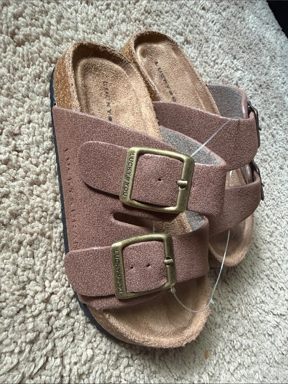 Toddler unisex Double Buckle Sandals in Brown - Lucky Brand